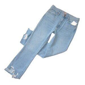 NWT Mother Insider Crop Step Chew in Mentally Elsewhere Distressed Jeans 28
